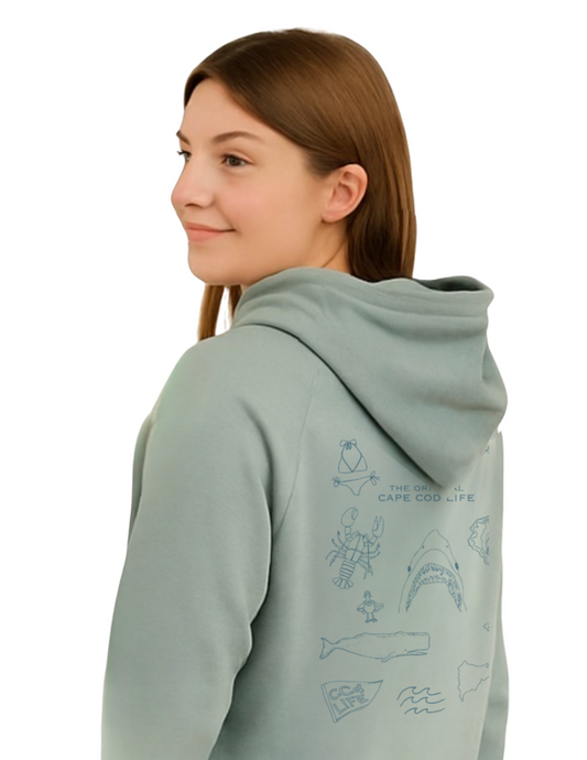 NEW!! CC4Life Cape Icon Hoodie heavy Weight Dusty Aqua