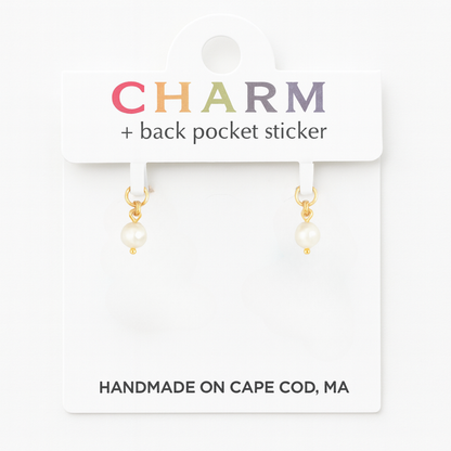 Pearl Hoop and Chain Charms