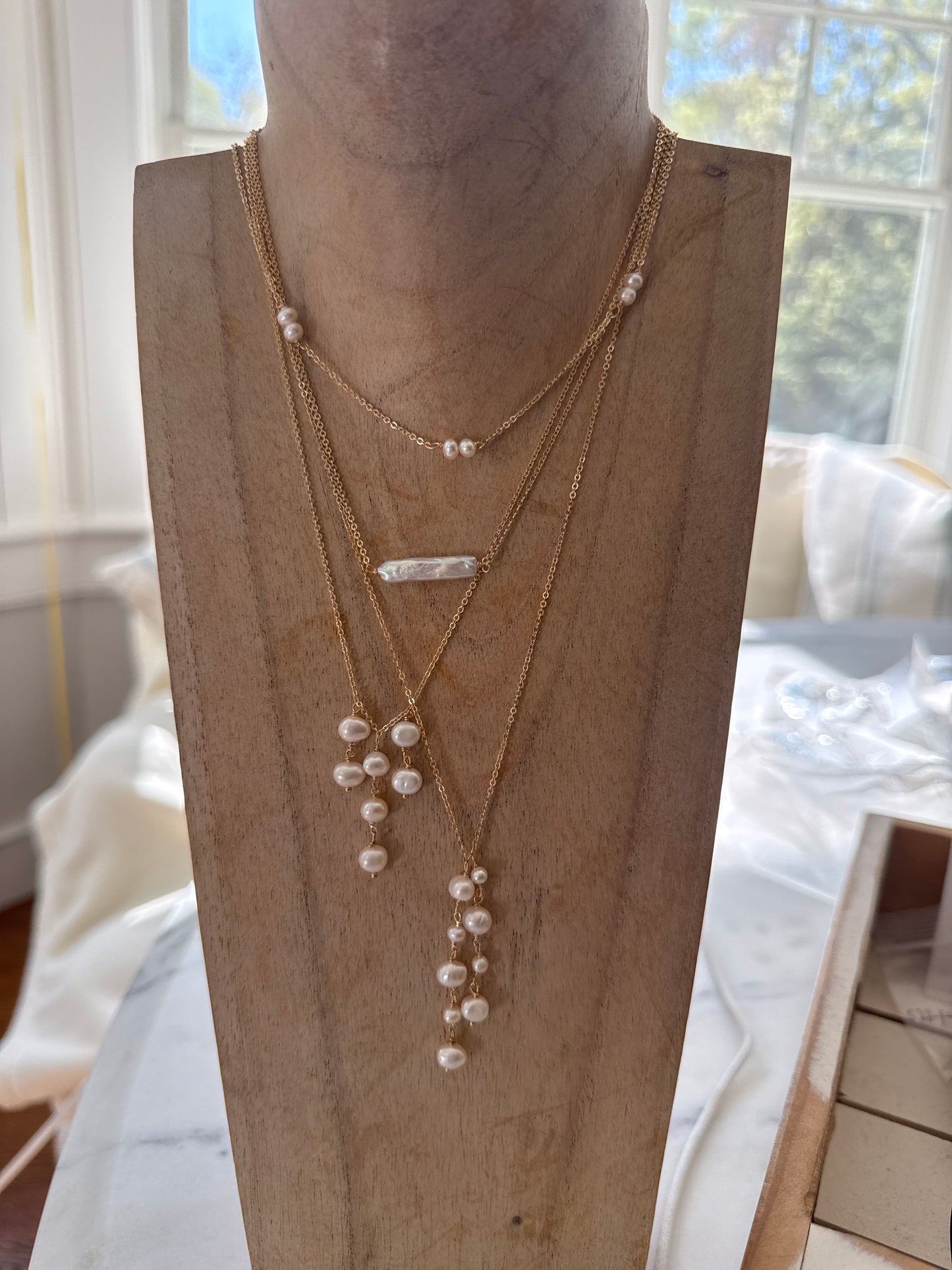 Cape Cod Double Cascade Pearl Necklace