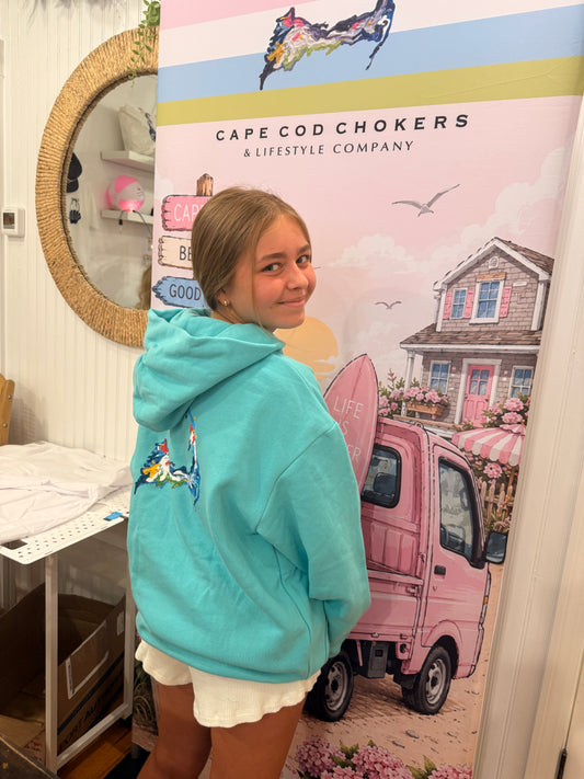 Ella Green urban Cape Cod, colorful abstract hoodie