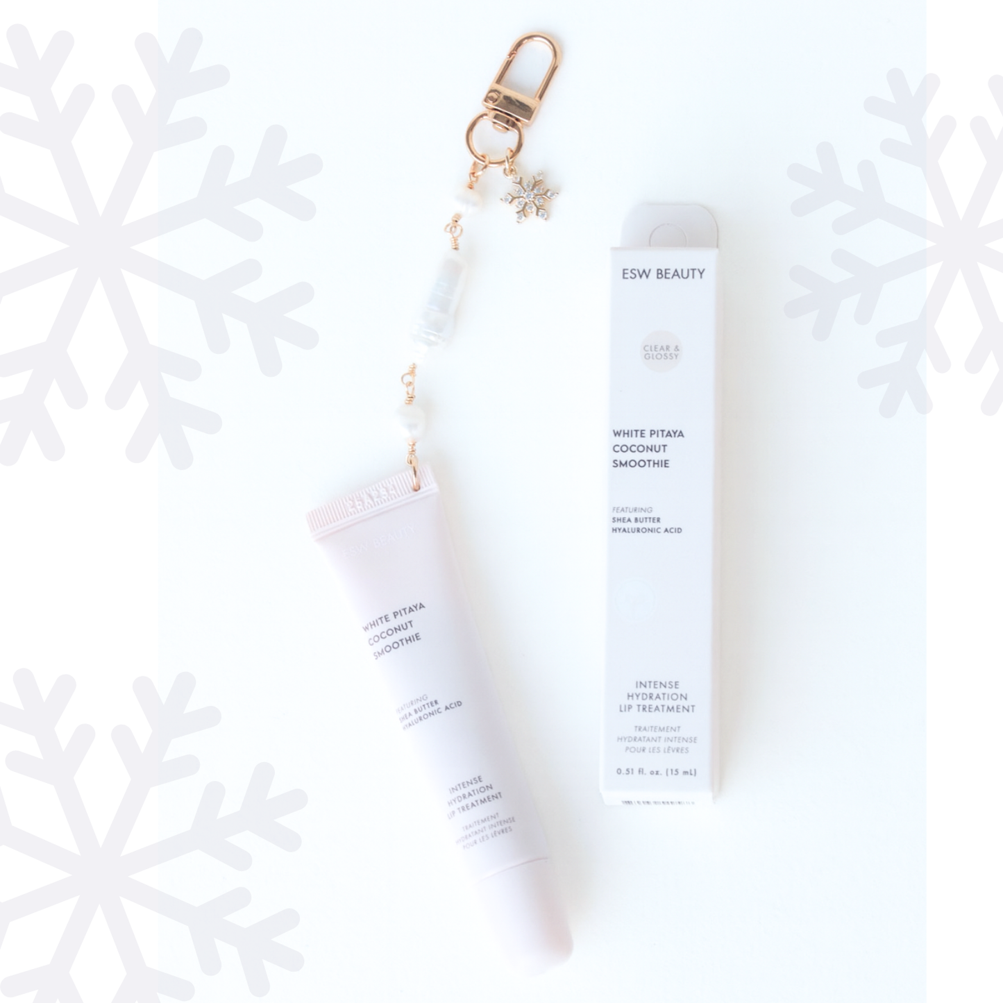 NEW!! Winter Wonderland Lip Gloss + Pearl Chain Pitaya Coconut