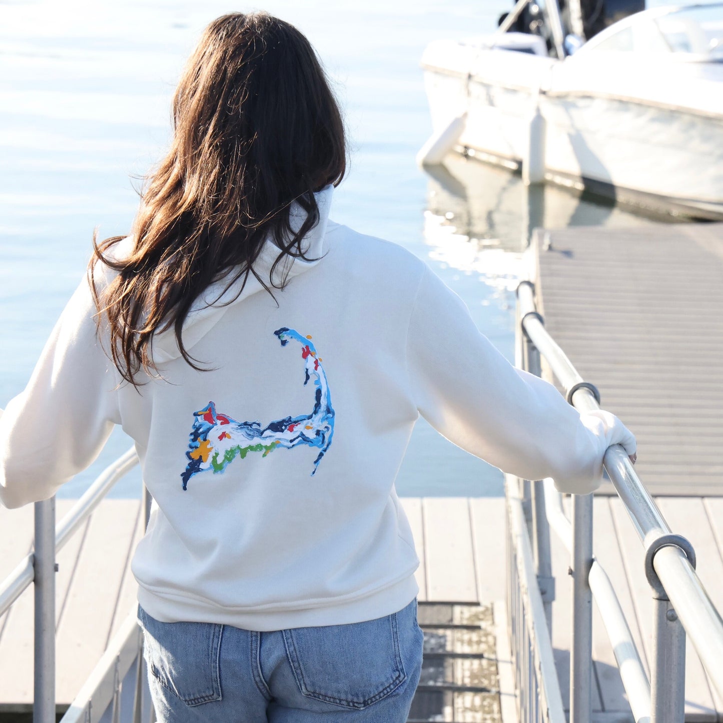 Cape Cod Mid Length Hoodie "I've Got Your Back"