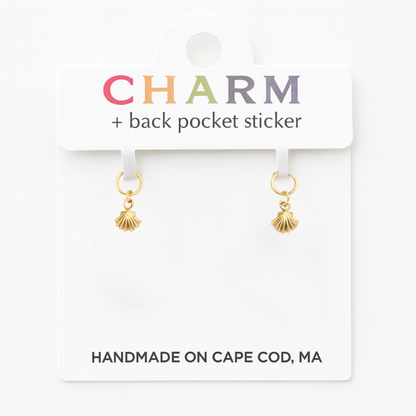 Baby Scallop Shell Hoop and Chain Charms