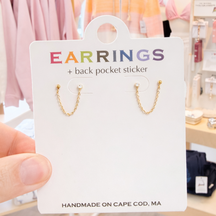 Linked Up Classic Double Pierced Earrings