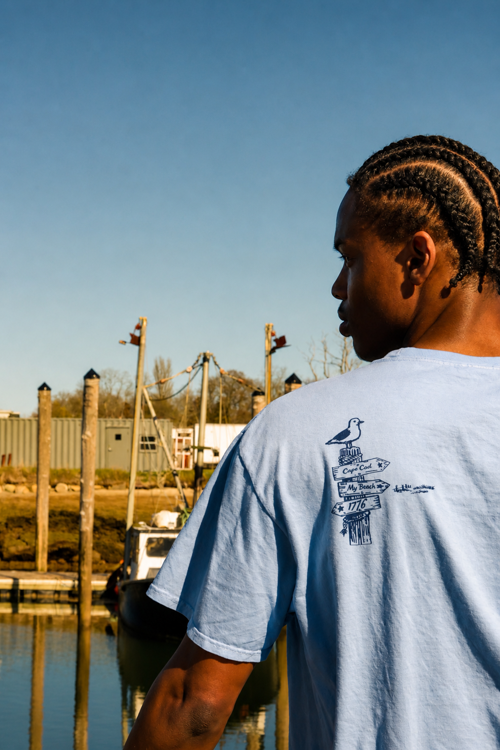 Sail Boat + Seagull Flag T-shirt