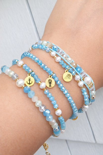 Coastal Icon Save the Plovers Adjustable Pearl Bracelet