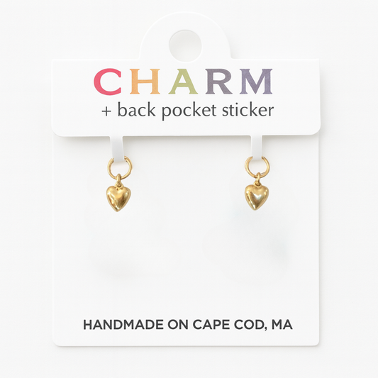 Puffy Heart Hoop and Chain Charms