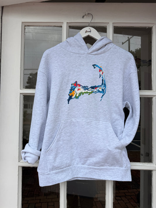 Ash urban Cape Cod, colorful abstract hoodie