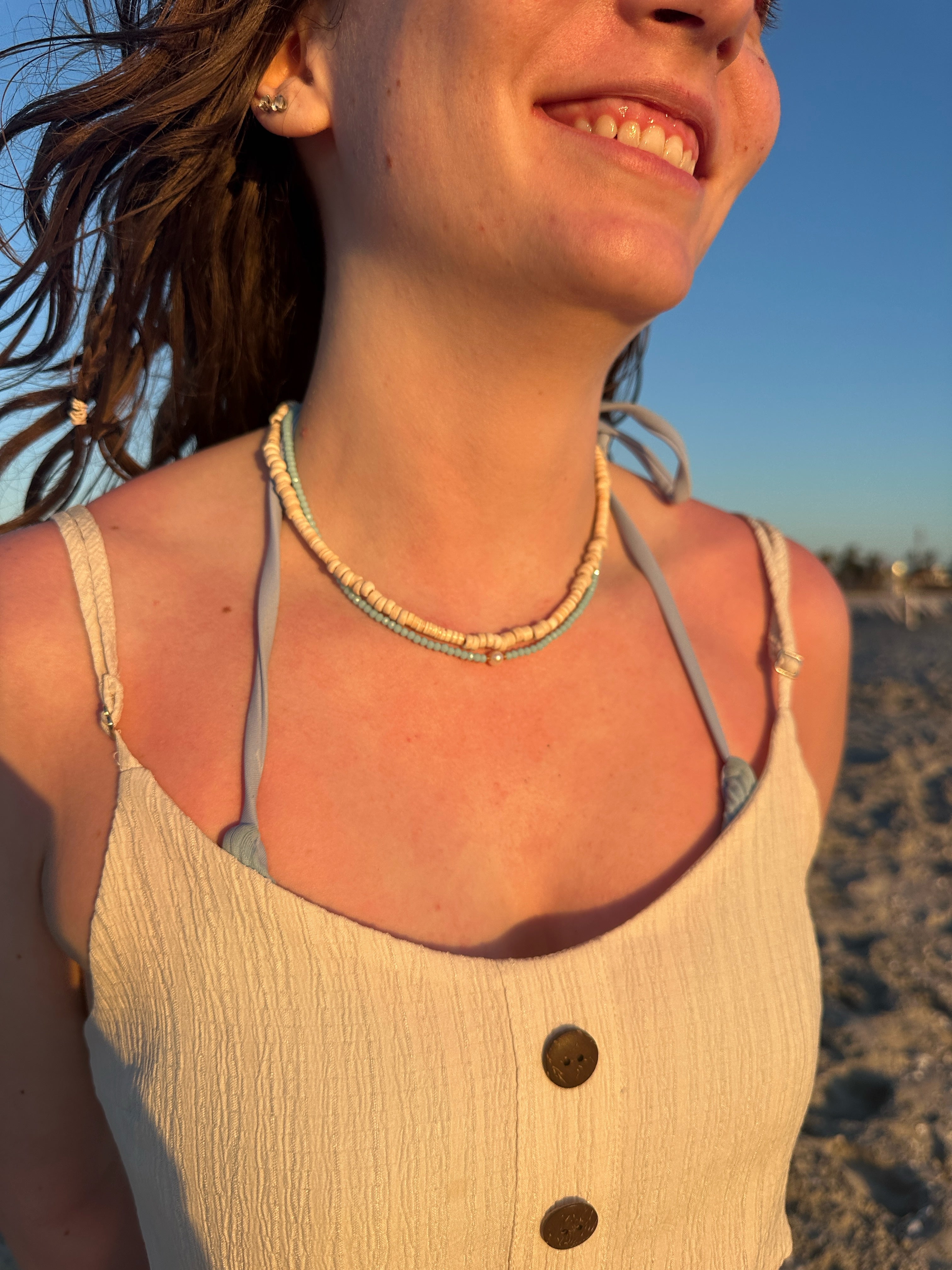 Ala Moana Solid Sea Pearl and Puka Choker – Cape Cod Chokers