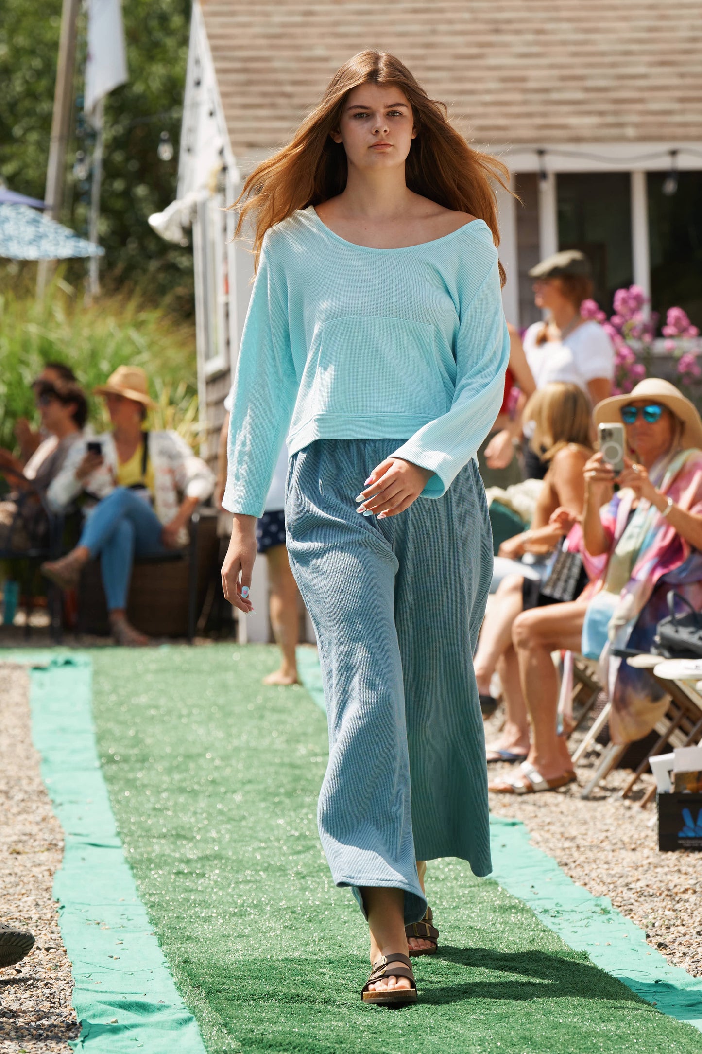 Storm Blue Coastal Waffle Pant