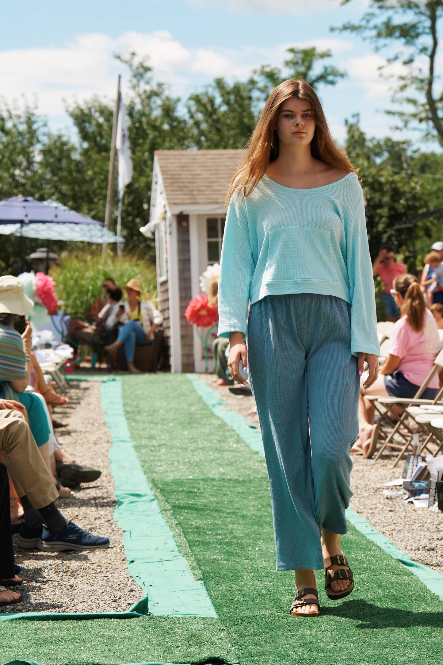 Storm Blue Coastal Waffle Pant