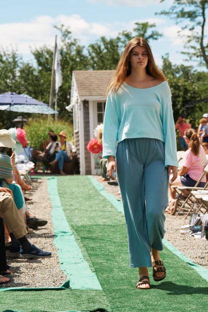 Storm Blue Coastal Waffle Pant