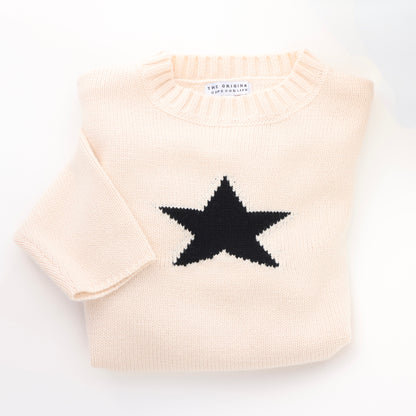 NEW!! Cropped Neutral Star Sweater