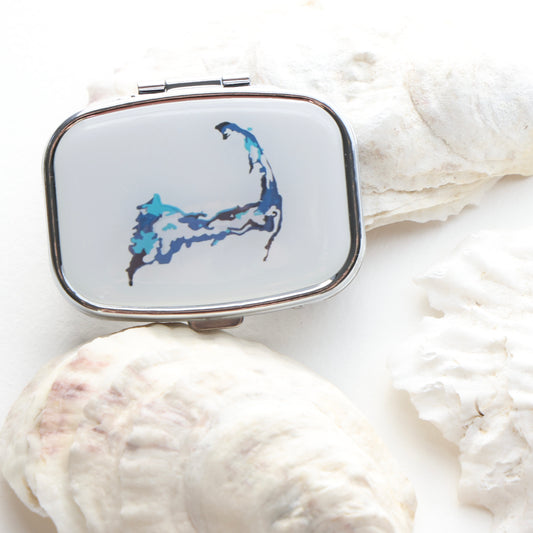 NEW!! All Blue Cape Cod Treasure Box Pill Case