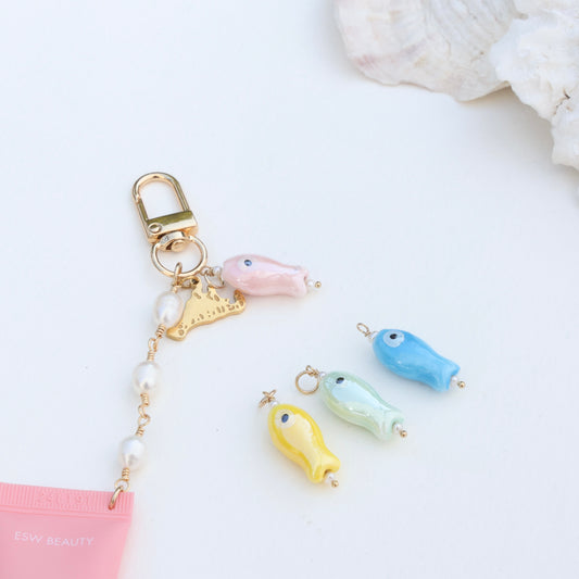 NEW!! Strawberry Banana Smoothie Lip Gloss + Pearl Chain