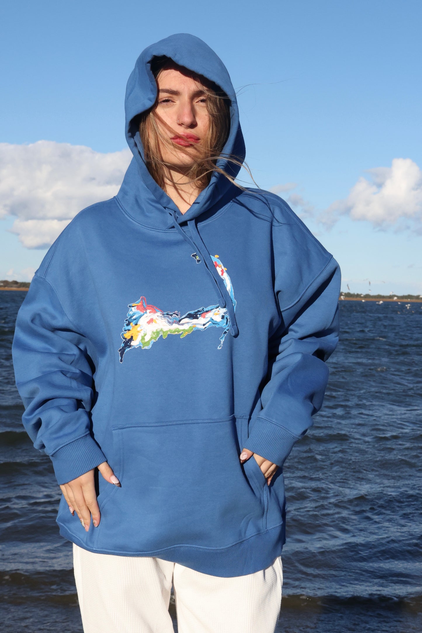 NEW!!  Cape Cod Oversized Hoodie -Mindful Blue
