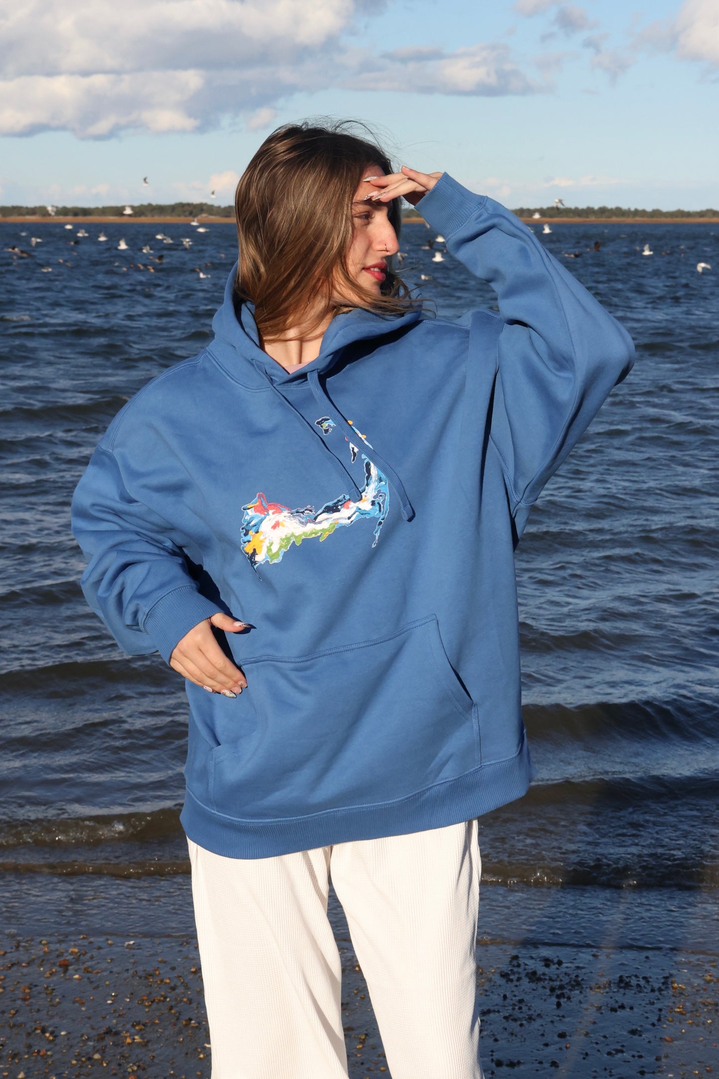 NEW!!  Cape Cod Oversized Hoodie -Mindful Blue