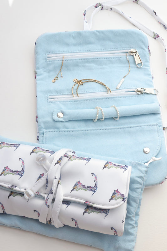 Cape Cod Lux  SATIN Jewelry Roll