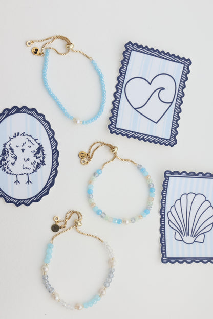 Coastal Icon Save the Plovers Adjustable Pearl Bracelet