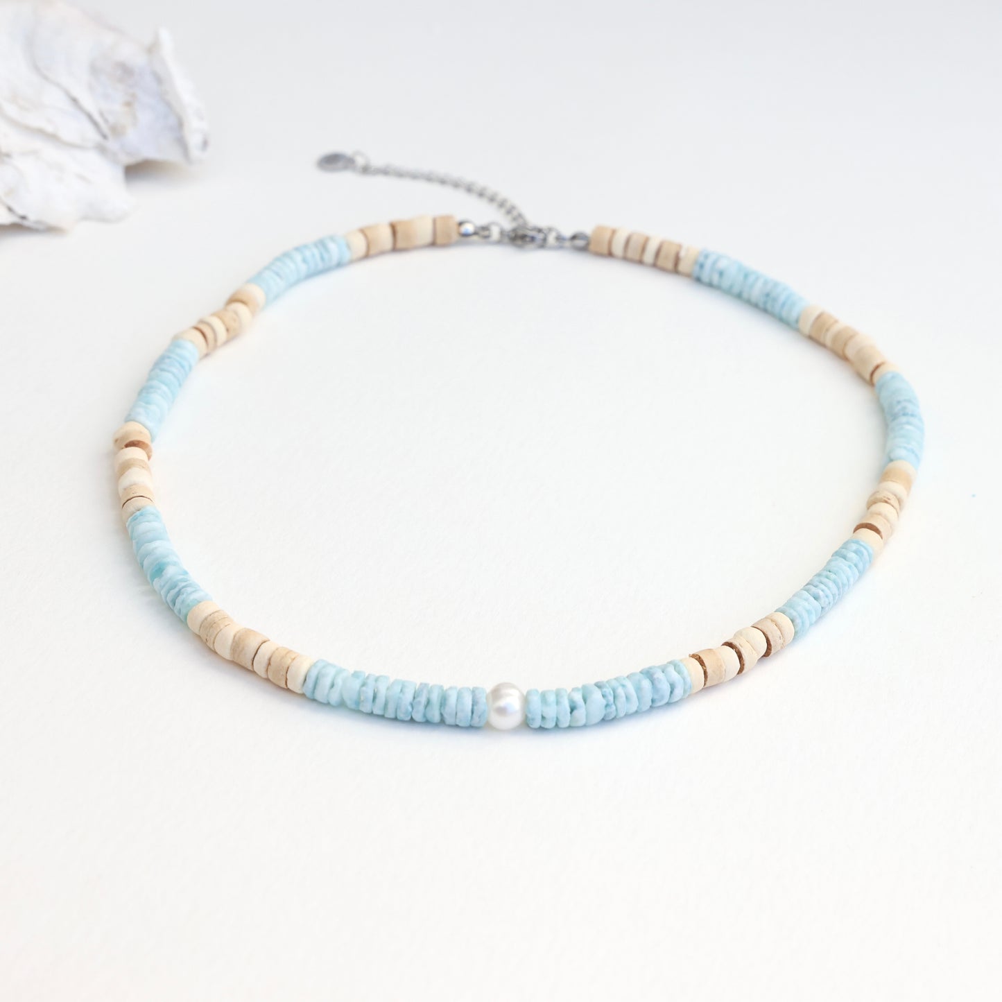 Ala Moana Driftwood Pearl and Puka Choker