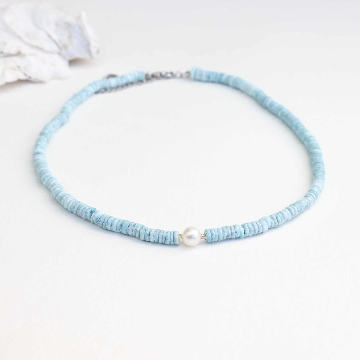 Ala Moana Solid Sea Pearl and Puka Choker