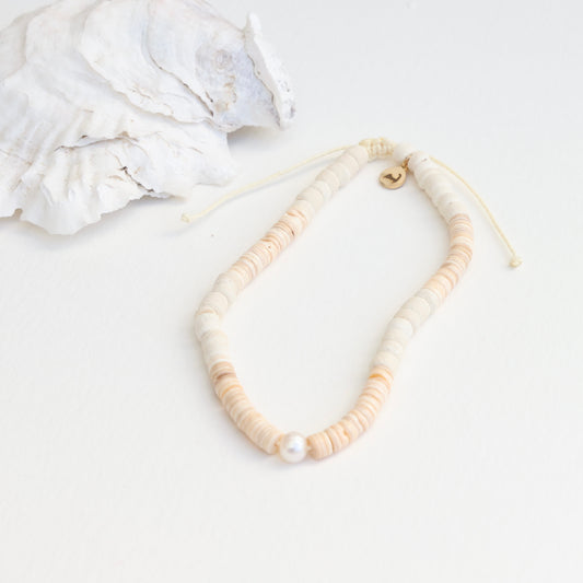 Ala Moana Sand Pearl and Puka Anklet