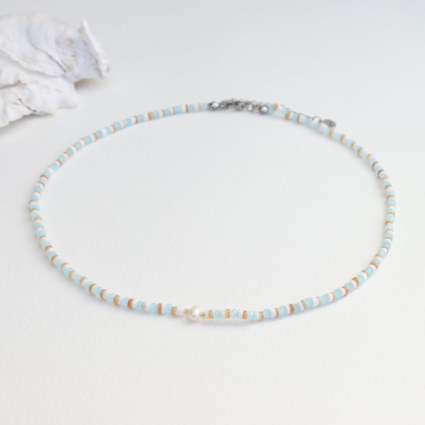 NEW!! Surf Point Pearl Puka Necklace