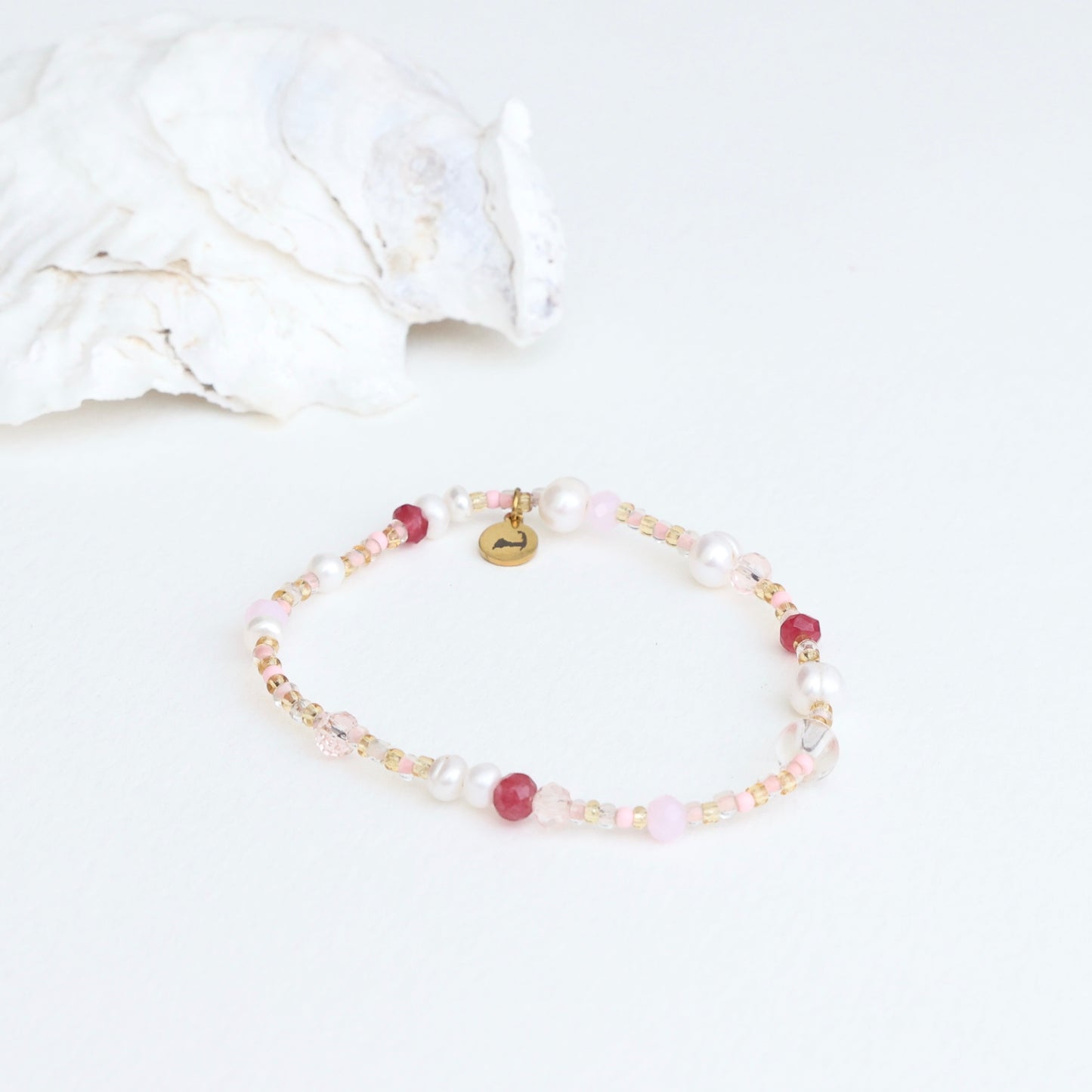 Aquinnah Pearl Beach Bead  Bracelet