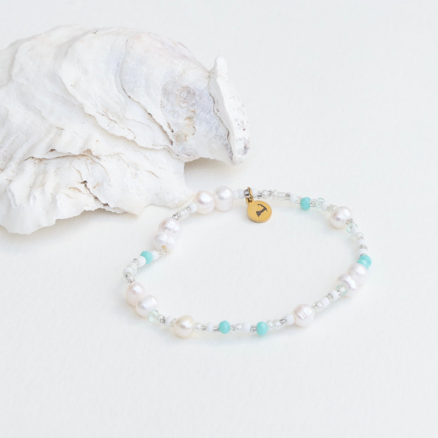 Sandy Neck Pearl Beach Bead Bracelet
