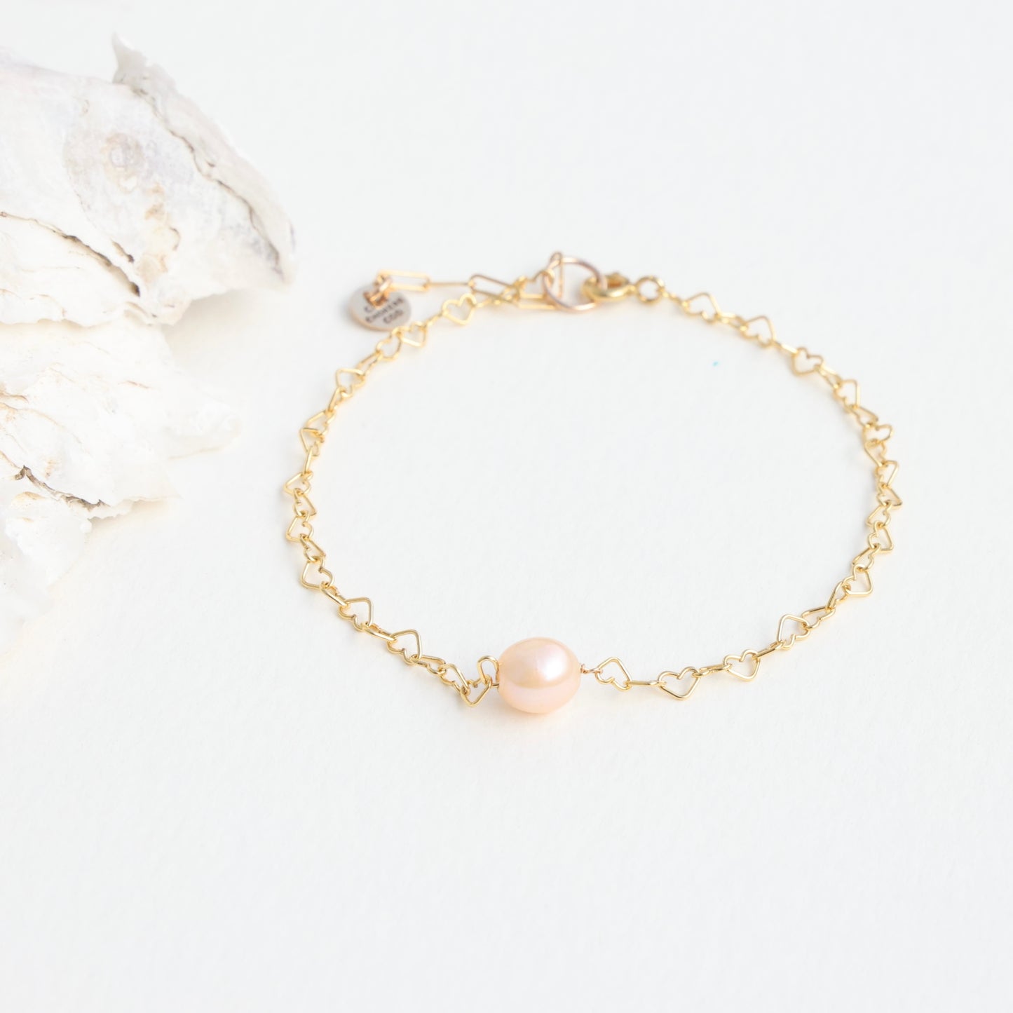 Pineberry Hearts Gold Bracelet