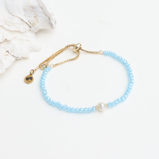 Coastal Icon Ocean Love Adjustable Pearl Bracelet