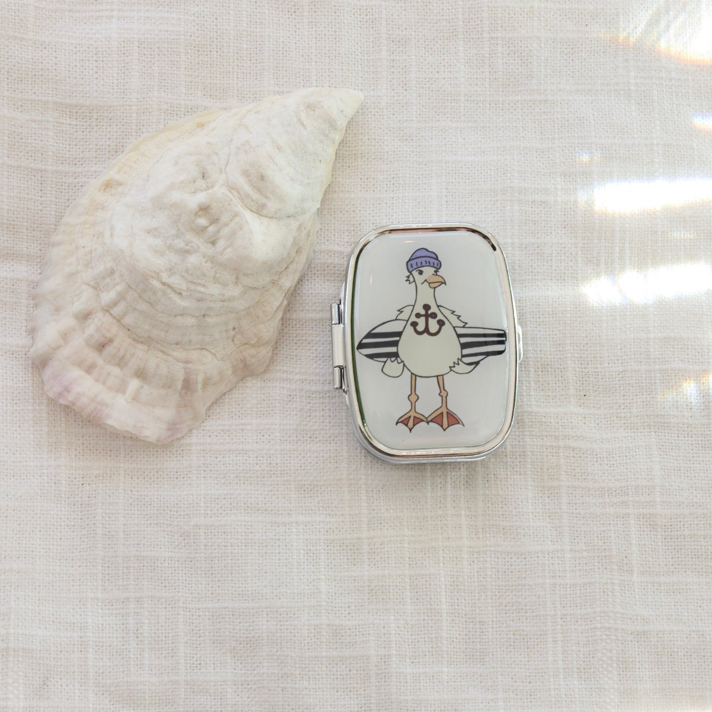 Surfer Seagull Little Treasure Pill Box