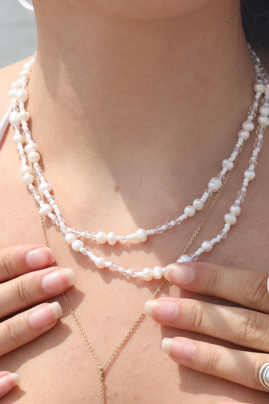 Cloud 9 Pearl Beach Bead Choker