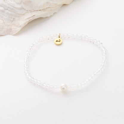 Crystal Cloud Pearl Vibes Bracelet