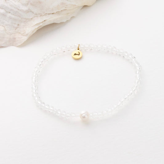 Crystal Cloud Pearl Vibes Bracelet