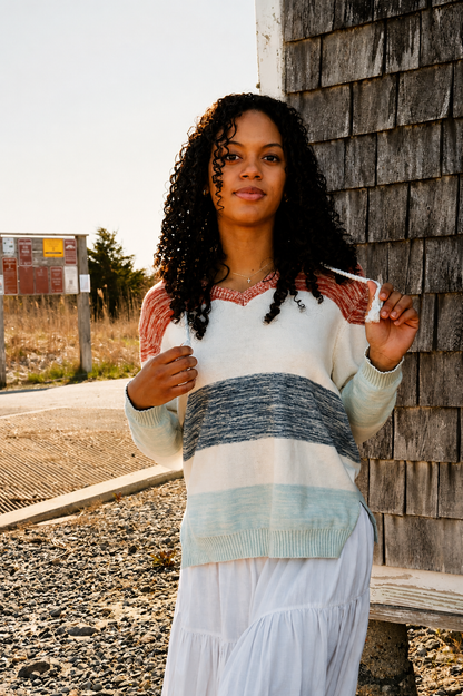 American Coastal Hooded Beach Sweater