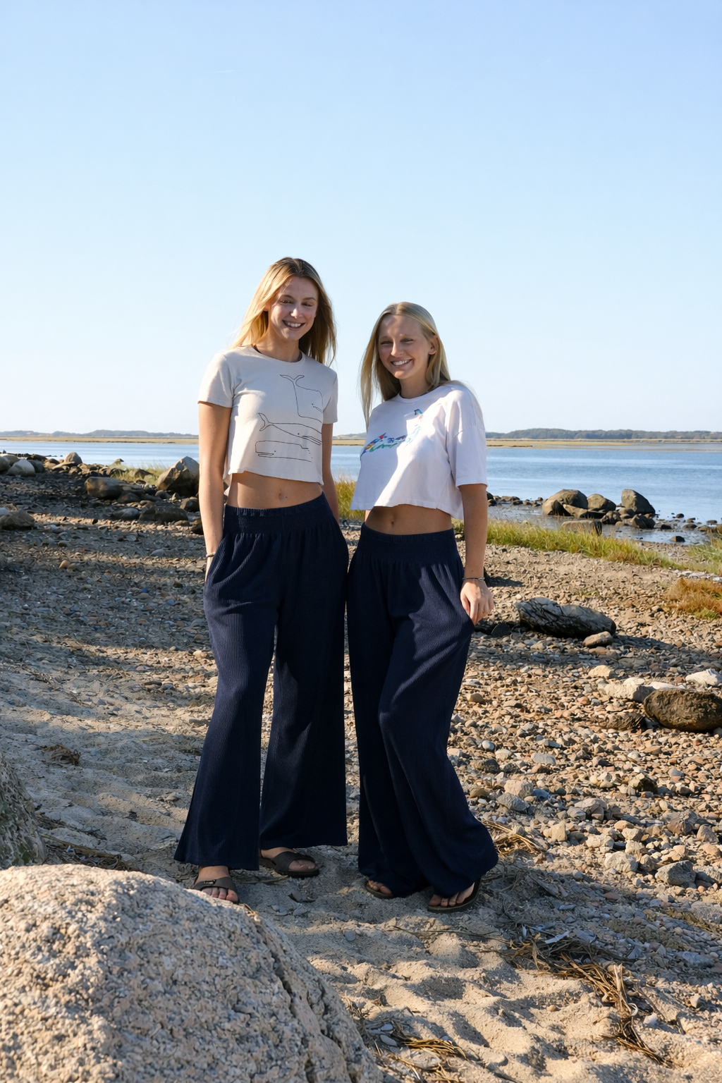 Navy Coastal Waffle Pant