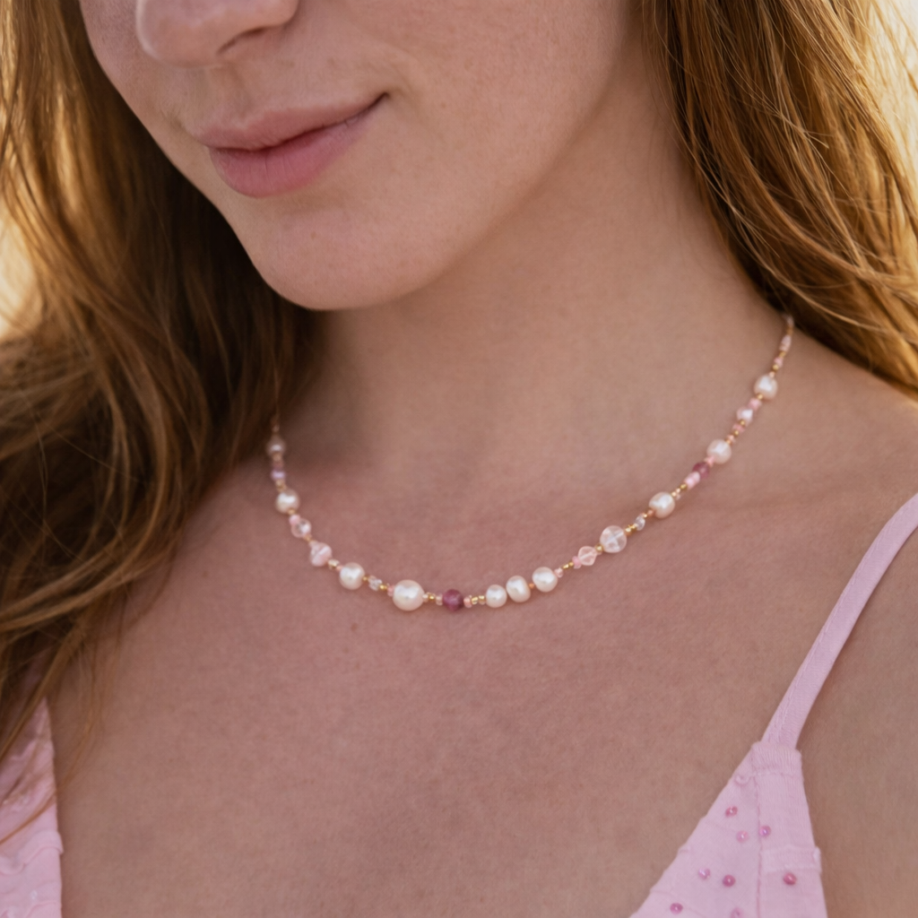 Aquinnah Pearl Beach Bead Choker