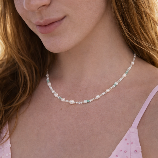 Sandy Neck Pearl Beach Bead Choker