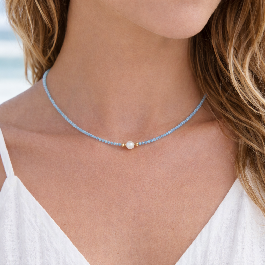 Ice + Shimmer Pearl Vibes Choker