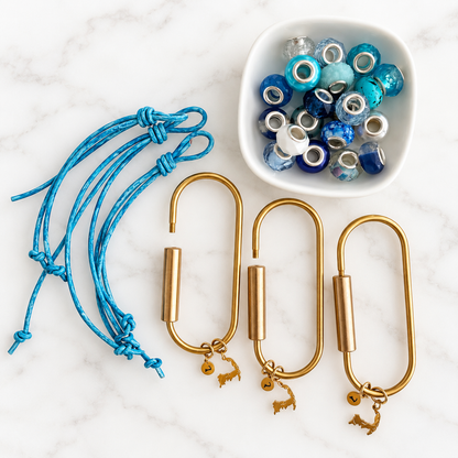 NEW!! DIY Boat + Tote Charm Ocean Blue for Three Party People