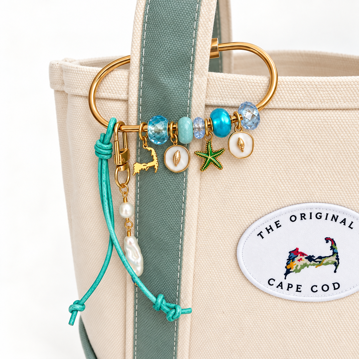 NEW!! DIY Boat + Tote Charm Ocean Sea-foam for Three Party People