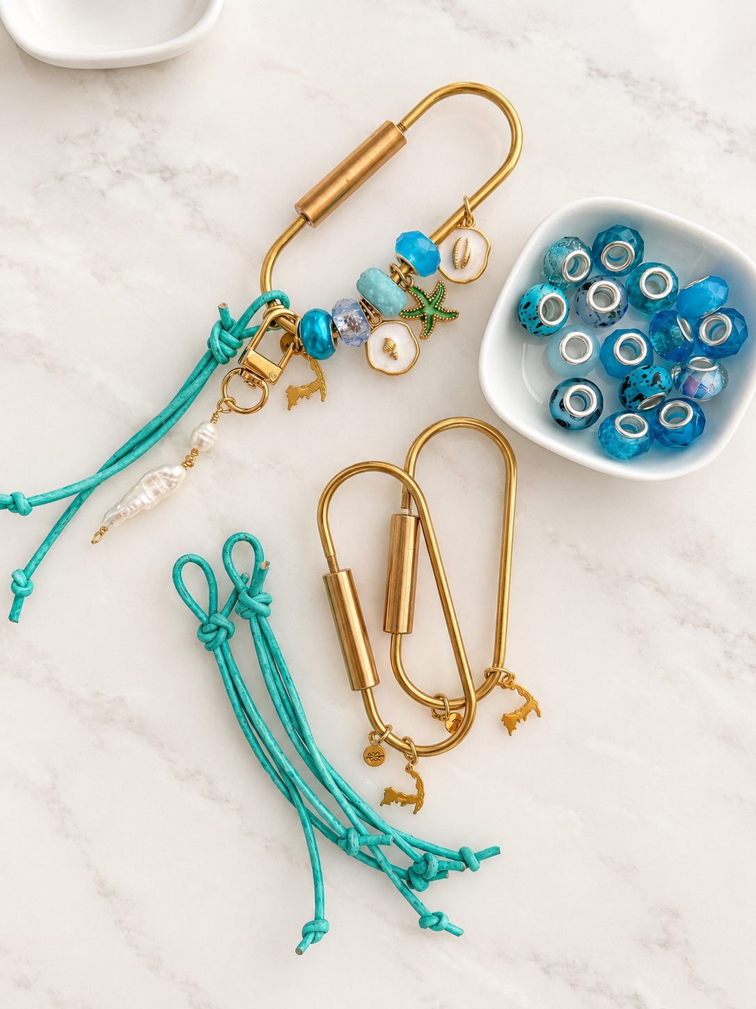 NEW!! DIY Boat + Tote Charm Ocean Sea-foam for Three Party People