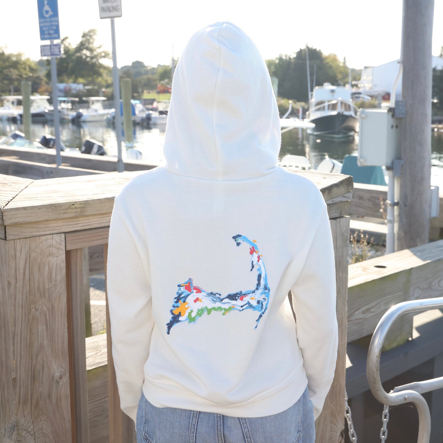 Cape Cod Mid Length Hoodie "I've Got Your Back"