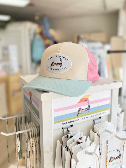 Cape Cod Wide Brim Trucker Cap White