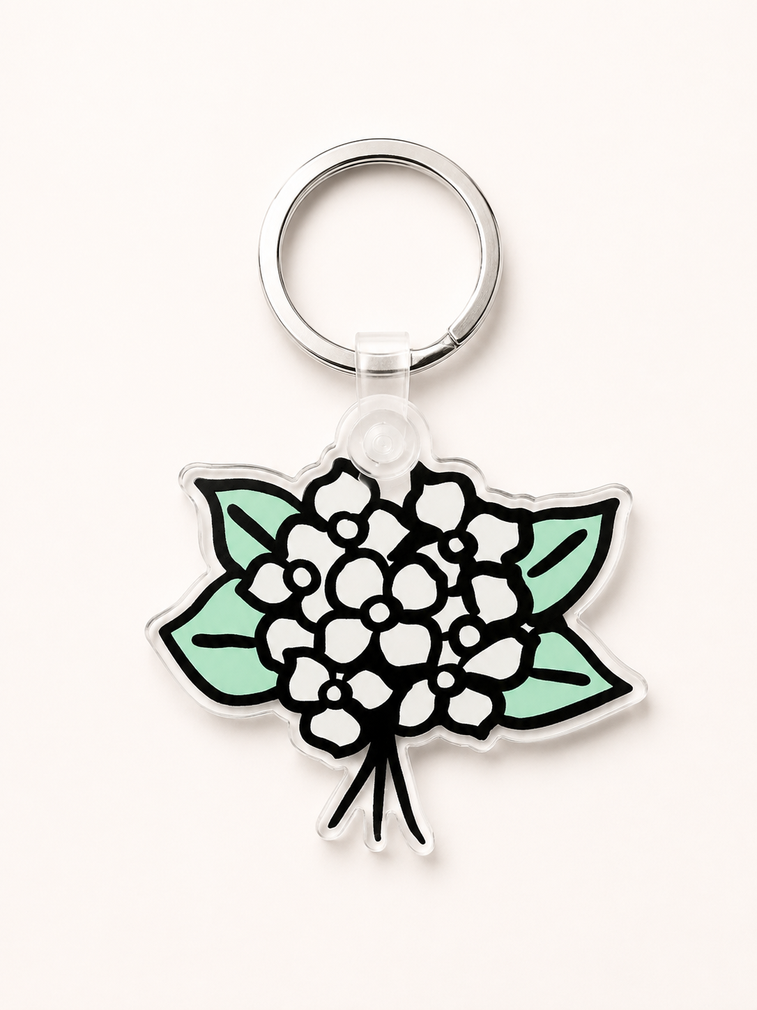 Hydrangea Keychain