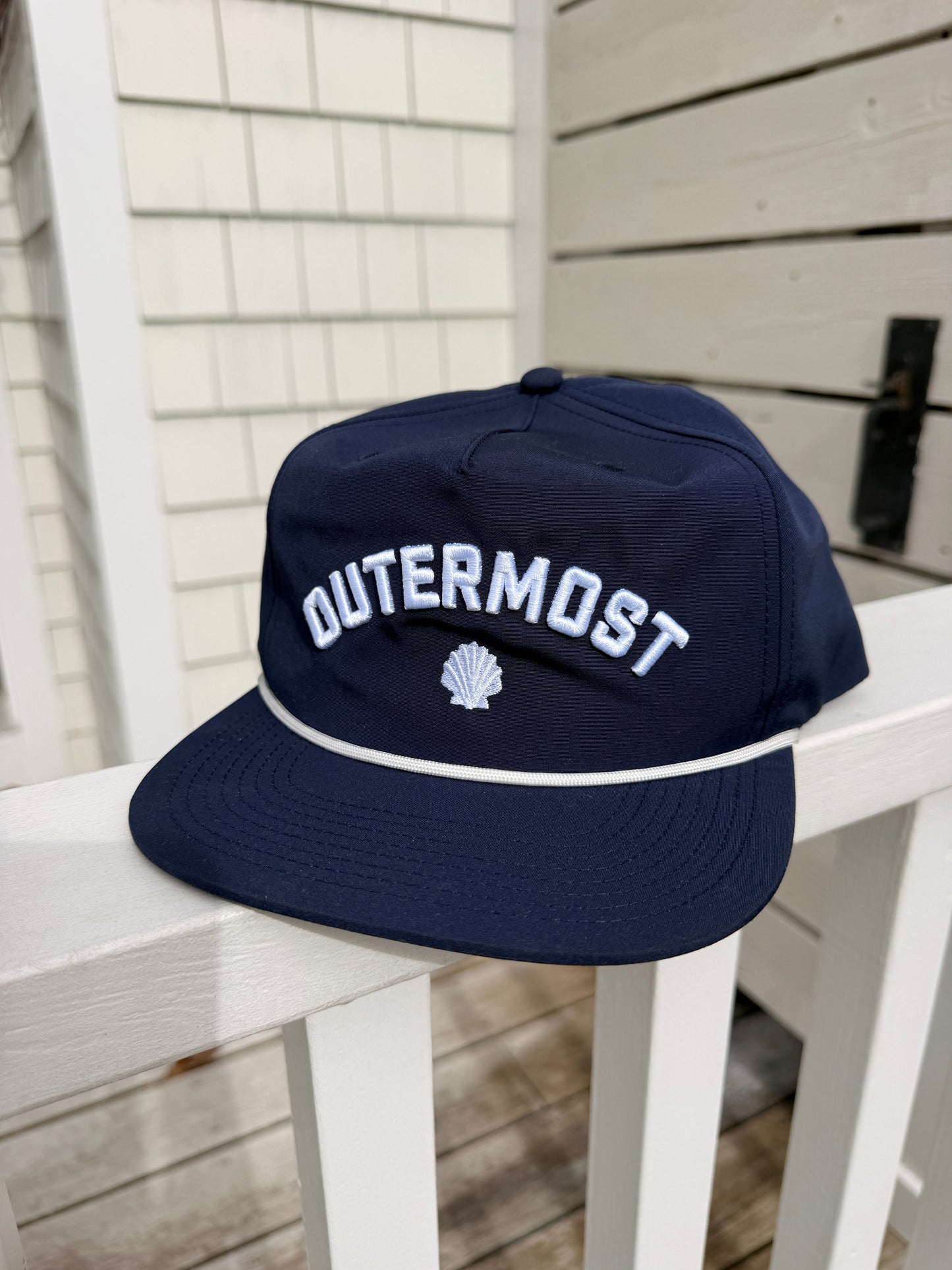 Outermost Coast Scallops Shell 5 panel hat Puff Embroidery