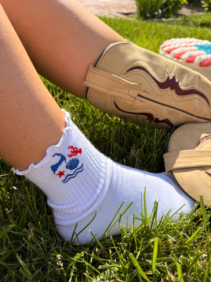 Cape Cod Ruffle Socks