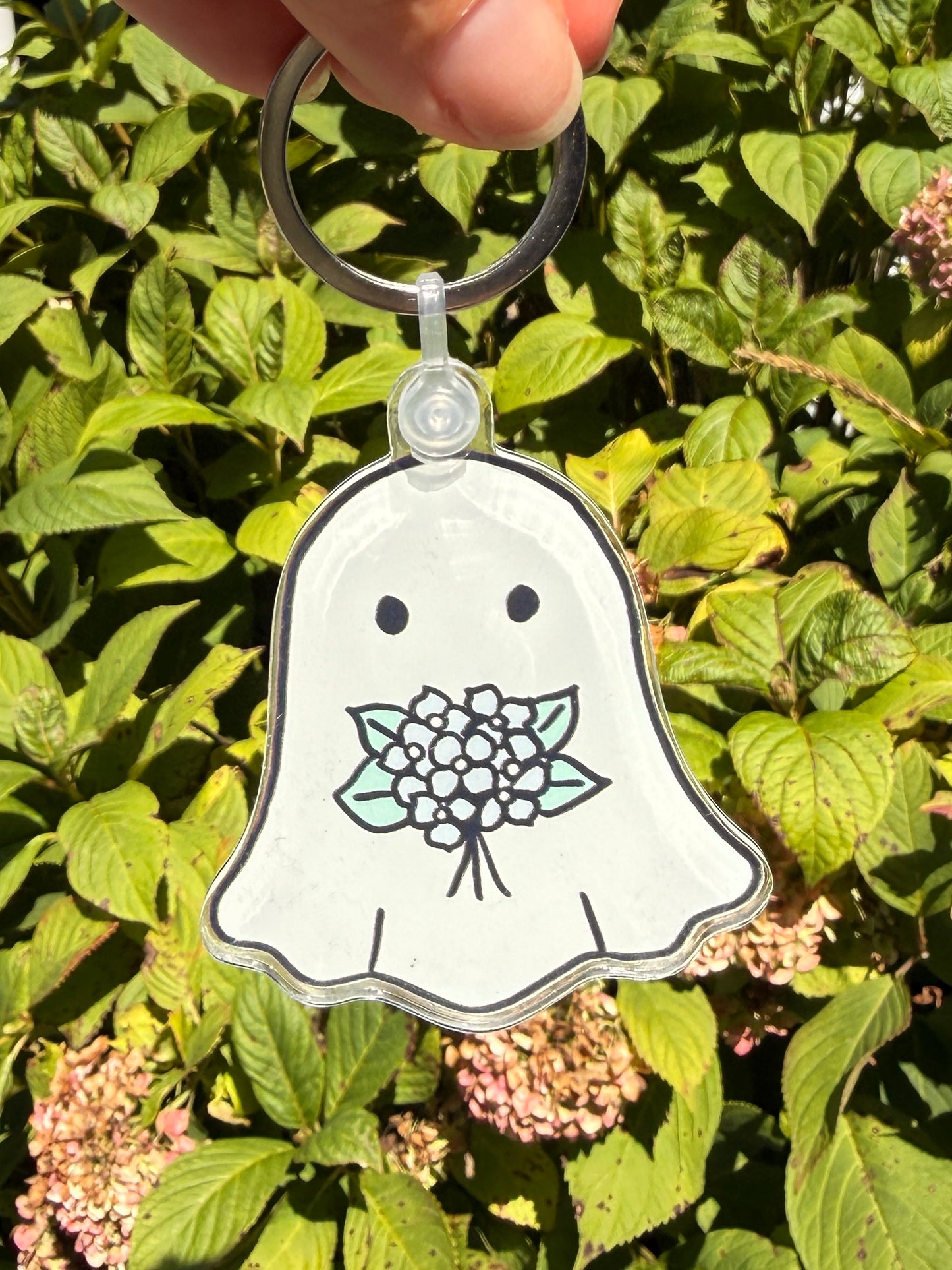 Hydrangea Keychain