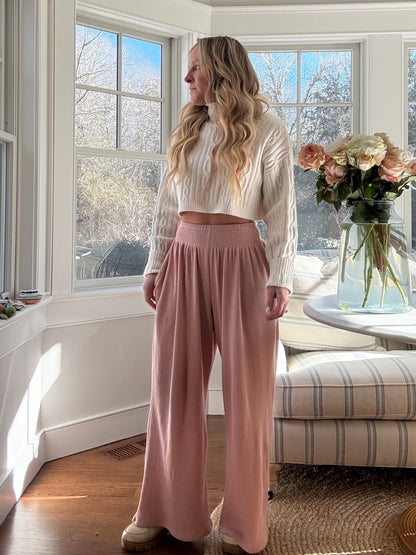 Ballet Blush Coastal Waffle Pant